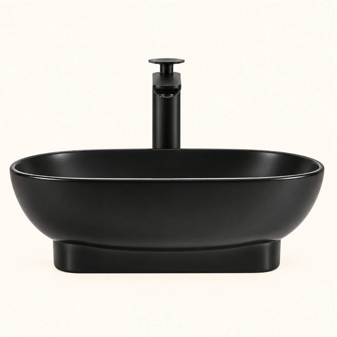 Sonet ERA OVEL BLACK, table top basin (view 3)